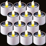 12pack Flameless Led Solar Tea Lights Outdoor Waterproof Flickering Candles Lamp. Fixed Price $28.99.