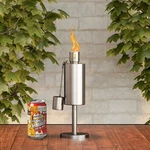 Table Top Torch Canister - 10.5in Tall Stainless Steel Refillable Silver. Fixed Price $26.99.