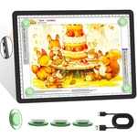 Kobaiban A4 Magnetic Light Box For Tracing, Rechargeable Diamond A4, Black. Fixed Price $42.99.