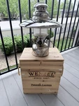 Wenzel Nickel Plated Pressure Lantern Model #823018 New In Original Wooden Crate. Fixed Price $280.00.