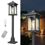 Outdoor Post Lamp Long Pole Solar Powered Waterproof Exterior Pathway L.... Fixed Price $143.89.