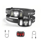 Upgraded Headlamp Rechargeable, Ultra Bright Headlight Flashlight With 2 Black. Fixed Price $14.89.