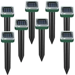 8 Pack Solar Powered Mole Repellent, Ultrasonic Outdoor Pest Repeller For Law.... Fixed Price $71.51.