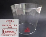 Vintage Coleman 275 / 5114 Lantern Tapered Fluted Pyrex Globe Usa Red Lettering. Fixed Price $75.00.