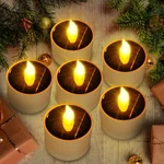 6pack Led Solar Tea Lights Outdoor Waterproof Flameless Flickering Candles Lamp. Fixed Price $13.99.