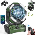 Portable 40000mah Camping Fan With Led Light & Remote - Perfect For Outdoors. Fixed Price $93.99.