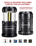 2x Pop-up Brite 500lumen Lantern Led Light Collapsible Camp Emergency +batteries. Fixed Price $16.87.