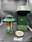 Vtg 1969 Coleman Lantern 228f W/ Yellow Pyrex Glass Metal Storage Case Usa. Fixed Price $192.49.
