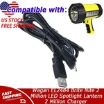 Usb Charger Power Cord Cable For Wagan El2484 Brite Nite 2 Million Led Spotlight. Fixed Price $14.50.