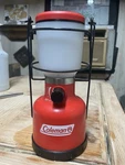 Coleman 5310 Series Battery-powered Camping Lantern, 4 D Batteries, Red. Fixed Price $15.00.