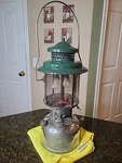 Vintage A/1949 Coleman Model 220d Lantern Green Nickel Fount Tested Works. Fixed Price $110.00.
