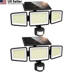 Ume Solar Outdoor Lights 302 Led 3000lm, Ip65 Waterproof Motion 2 Pack, Black. Fixed Price $50.16.