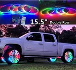 Jhb 15.5" Double Row Dream Color Chasing Flow Led Wheel Rings Lights Set Of (4). Fixed Price $203.40.