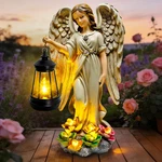 Solar Angel Garden Statue With Led Lantern Fairy Outdoor Patio Yard Decor 11.8". Fixed Price $59.99.