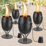 4 Pack Metal Table Top Torches, 14 Oz Citronella Torches For Outside, Refilla.... Fixed Price $43.68.