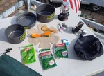 Century Lite Mini Propane Lantern & Stove Backpack Hiking Camping Mess Kit. Fixed Price $100.00.