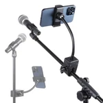 Fpn Mic Stand Phone Holder, Flexible Mount With 7.9" Clip Mount, Black. Fixed Price $17.99.