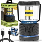 Luxpro Lp1512 Black Dual-power 1100 Lumen Ipx4 Camping Lantern. Fixed Price $55.99.