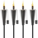 Matney Stainless Steel Tiki Torches For Outside - Outdoor Patio Gar.... Fixed Price $134.88.