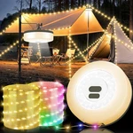 Camping String Lights, 4 In 1 Quick Storage 32.8ft Rechargeable Fairy .... Fixed Price $17.02.