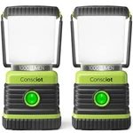 Consciot Led Battery Powered Camping Lantern, 1000lm, 4 Light Modes, Ipx4. Fixed Price $38.90.