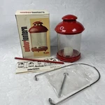 Weber Lantern Vtg 1984 Red Complete In Box Lars Sweden Wind Rain Proof. Fixed Price $35.98.