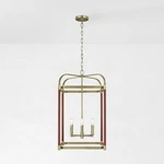 Visual Comfort Large Cage Pendant: New Ralph Lauren Hadley Lantern. Fixed Price $700.00.