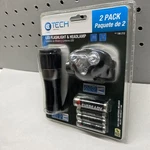 Etech Led Headlamp And Flashlight 2 Pack Combo With Batteries. Fixed Price $12.80.