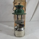 Coleman Single Mantle Gas Lantern Model 242c 6/ 1949 Green Top Nickle Base Read. Fixed Price $139.94.