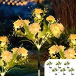 Topvelo 6 Pack Solar Garden Lights Outdoor, 42" Tall 42 Leds Hibiscus Flow. Fixed Price $80.15.