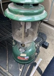 Coleman Green Camping Lantern Butane Propane Gas Metal Glass. Fixed Price $23.50.
