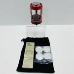 Uco Mini Candle Lantern Kit Red Lava Tea Light Camping Carry Case Extra Candles. Fixed Price $28.98.