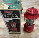Coleman 200a 195 Lantern Red With Round Globe And Box No Top Nut 6 1978. Fixed Price $89.95.