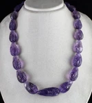 Certified Vintage Natural Amethyst 965 Ct Engraved Drop Sterling Silver Necklace. Fixed Price $1650.00.