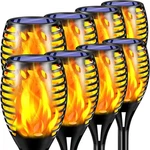 Tomcare 8 Pack Solar Lights Outdoor Flickering Flames Torches. Fixed Price $80.67.