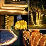 Solar Rope Light Outdoor 8 Modes Fairy Lights For Camping Party Pool Patio Tree. Fixed Price $10.99.