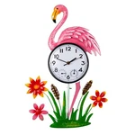 Hobyluby Flamingo Outdoor Clock Silent None-ticking, Large, Pink. Fixed Price $44.47.
