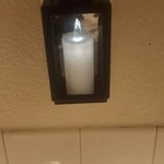 Battery Powered Led Wall Mounted Lantern Style Candle Light Fixture Black Indoor. Fixed Price $12.50.