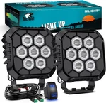 Nilight Led Pod Light 2pcs 3.8 Inch 45 W Square Driving Lights Flood Beam. Fixed Price $69.99.