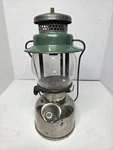 Coleman 242 B Single Mantle Gas Lantern Chrome Tank Green Hood 9/5. Fixed Price $62.99.