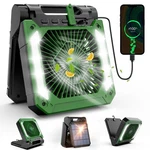 Innopower 20000mah Solar Power Camping Fan With Led Lantern Ckfan-001 - Green. Fixed Price $32.79.