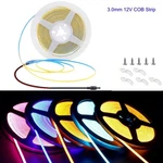 3mm Cob Strip Light, Dc 12v Red 16.4ft Flexible Cuttable Ultra-think. Fixed Price $18.04.