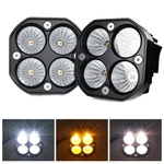 Aslong 2pcs 3inch Flood Led White/amber Flasing Strobe Pods With Six Modes Sq.... Fixed Price $64.00.