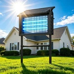 Solar Bug Zapper Outdoor Cordless Fly Trap Insect 4500v Mosquito. Fixed Price $59.99.