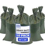 Durasack Heavy Duty Sand Bags With Tie Strings Empty Woven 10 Sandbags, Green. Fixed Price $23.70.