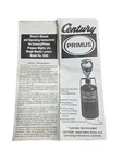 Century Primus Propane Mighty Lite Lantern Model 5400 Owner Manual & Parts List. Fixed Price $5.95.
