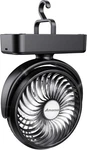 Portable Camping Fan With Led Lantern- 40h Work Time Rechargeable 5, Black. Fixed Price $40.17.