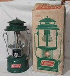 Vtg Coleman Double Mantle Lantern 220h Green Pyrex Usa 1974 Original Box Working. Fixed Price $64.99.