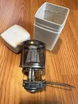Vintage Snow Peak Gl-100a + Metal Mesh Globe Gigapower Gas Lantern 80w Light. Fixed Price $150.00.