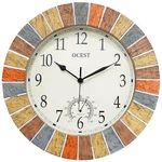 Wall Clock With Thermometer Large Waterproof Non-ticking Yellow 13 Inch Ocest. Fixed Price $52.16.